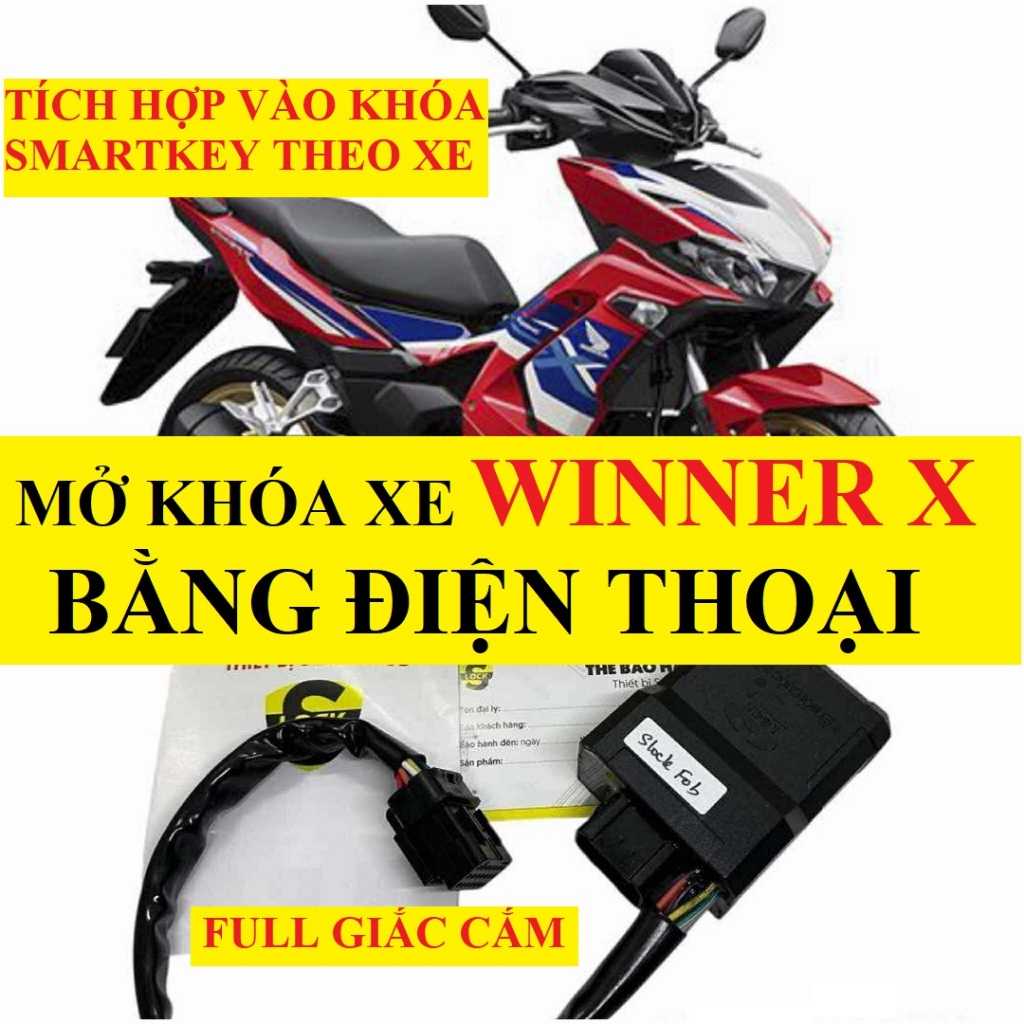 Bộ Mở Khóa Smartkey Xe Winner X v3 v4 Bằng App Điện Thoại