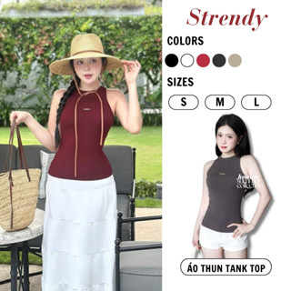 [8/8 VOUCHER 50K] Áo thun ba lỗ ôm body tôn eo Strendy, áo tanktop thoáng mát hack dáng, thời trang mùa hè nữ