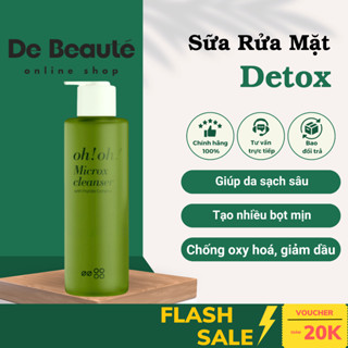   HÀNG CÔNG TY  Sữa Rửa Mặt Detox Làm Sạch Sâu Cho Mọi Loại Da oh!oh! Microx Cleanser with Peptide Complex 150g 