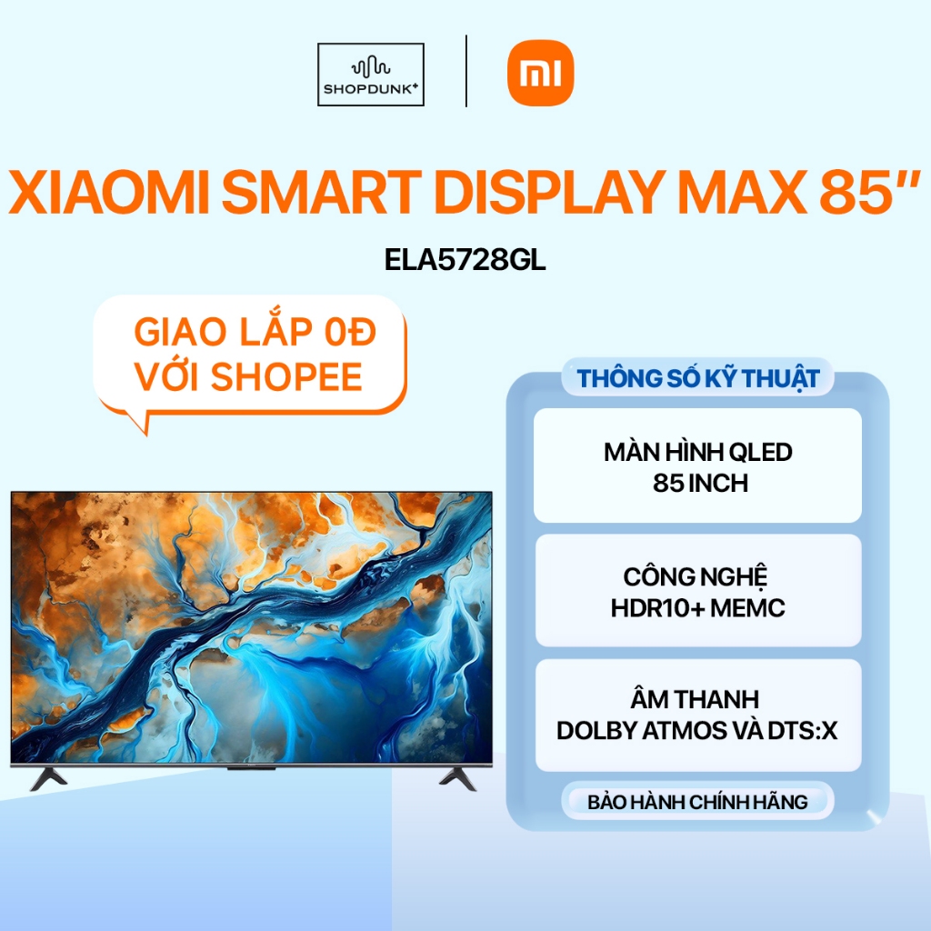 Tivi Xiaomi Smart Display Max QLED 4K 85 Inch 2025 Chính Hãng