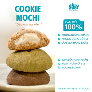  Bánh Cookies Mochi Hạnh Nhân Nguyên Cám Nhà Nobita Healthy | Ăn Vặt Ít Ngọt Mềm Thơm Siêu Xốp 