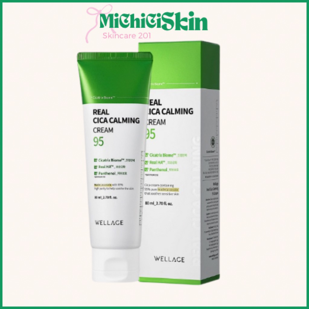[MICHICI Skin] Kem Dưỡng Phục Hồi Da Wellage Cica Calming 95 Cream Xanh Lá Kem Dưỡng Wellage Chiết X