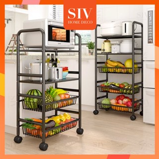  SIV Kệ để đồ có bánh xe  Kệ để lò vi sóng Giá để đồ 3-5 Tầng 
