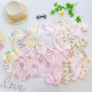 [THÊM MÀU MỚI 7-13kg] Đồ Tole Bé Gái, Đồ Bộ Mặc Nhà Bé Gái Vải Tôn mẫu CỘC cổ bèo Mềm-Mịn-Mát MeGauu - BTG80