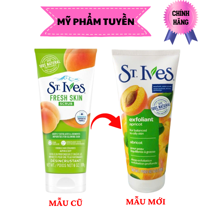 Sữa rửa mặt St.ives Fresh Skin quả mơ 170ml