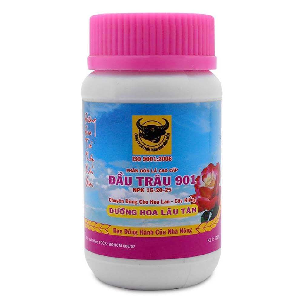 Phân Bón Lá Đầu Trâu 901 (NPK 15-20-25) - Dưỡng Hoa Lâu Tàn - Hũ 100gr