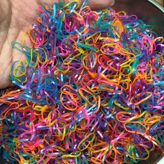 Túi 100g thun cột tóc size tí hon nhiều màu DTOnline (kèm túi zip)