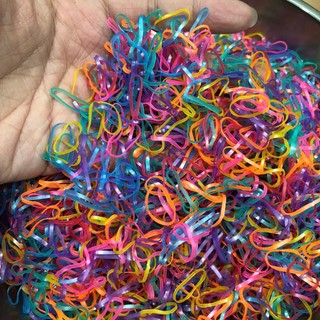 Túi 100g thun cột tóc size tí hon nhiều màu DTOnline (kèm túi zip)