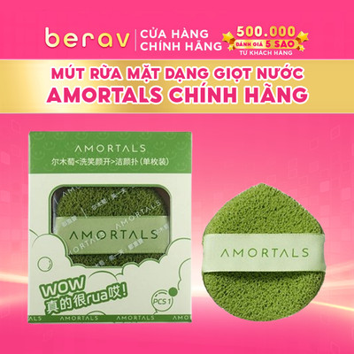 Mút Rửa Mặt AMORTALS Dạng Giọt Nước Hỗ Trợ Rửa Mặt Chuyên Sâu
