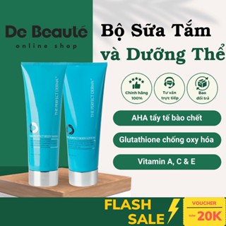 [HÀNG CÔNG TY] Bộ Sữa Tắm và Sữa Dưỡng Thể Làm Trắng Và Mịn Màng Da The Perfect Body Wash/The Perfect Body Lotion 237ml