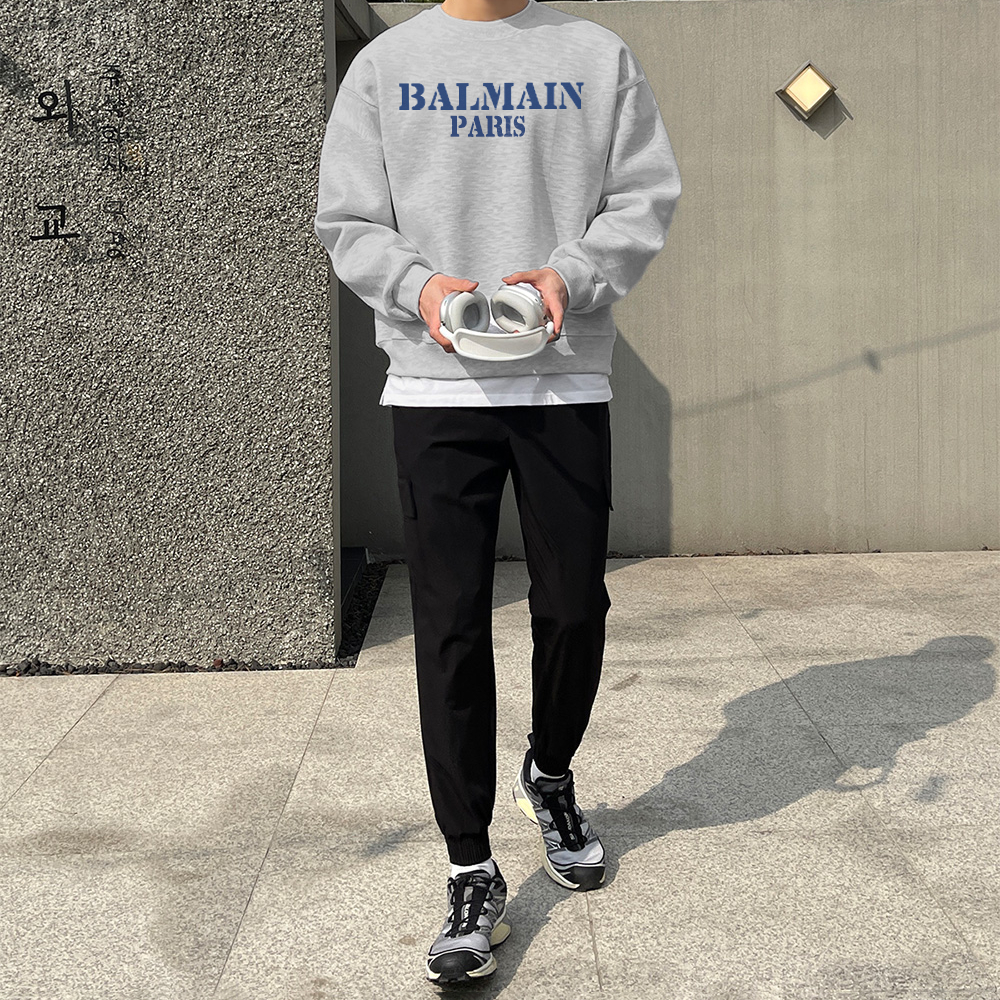 Áo sweater nam BALMAN phong cách hàn quốc , Áo nỉ tay dài form thoải mái