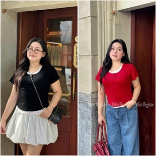  Áo thun vạt yếm hình tim giả 2 mảnh bigsize mã A185 