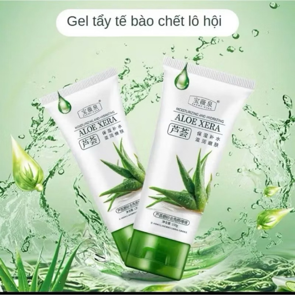 Gel tẩy tế bào chết lô hội ALOE XERA - Hỗ trợ làm sạch sâu và nhẹ nhàng, giúp da mịn màng, giảm mụn