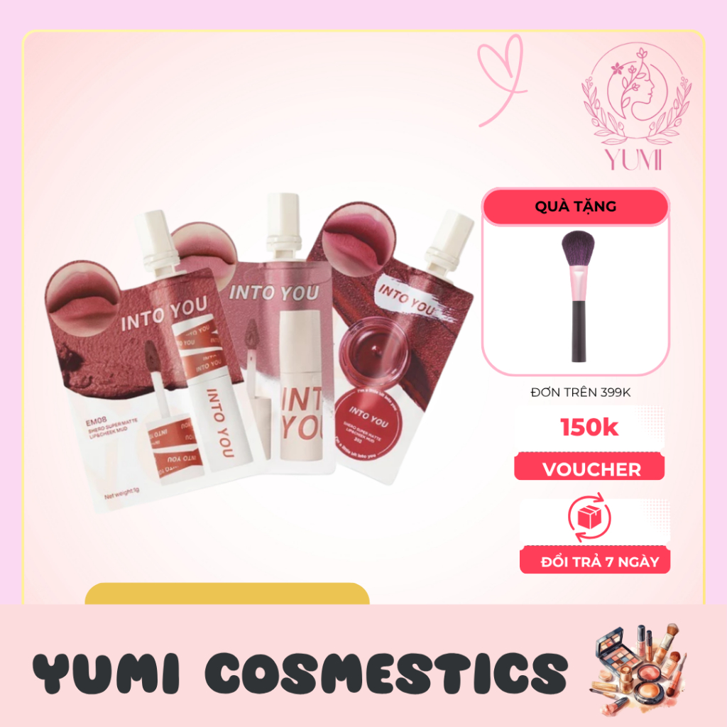 Son Môi Dạng Túi Into You Lipstick in Bag chống dính môi bùn 1g - Yumi Cosmestic