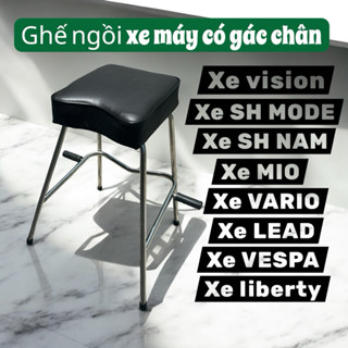 ghế đôn ngồi xe máy có gác chân dành cho xe vision shmode và các dòng xe ga khác