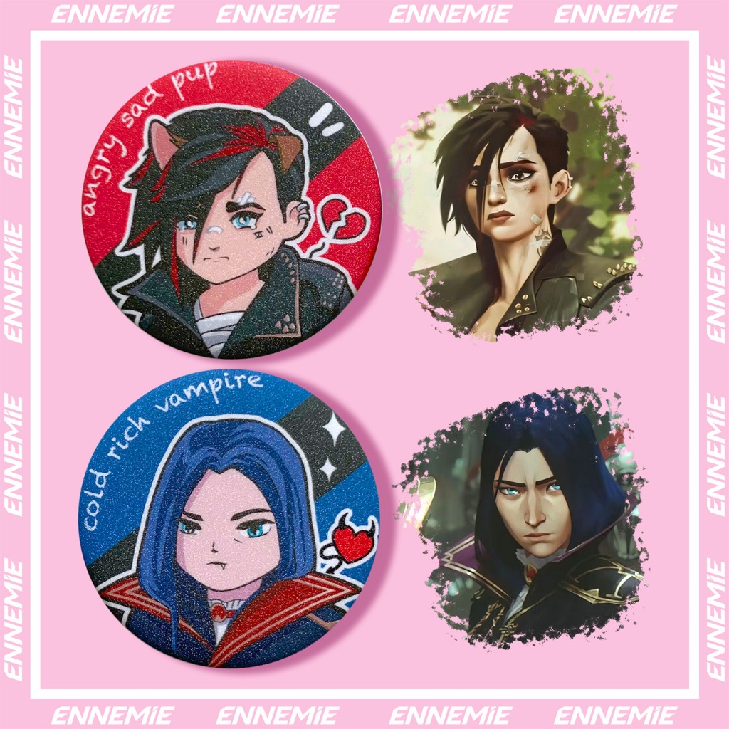 Pin cài Arcane Caitlyn Vi CaitVi từ ENNEMIE hiệu ứng glitter