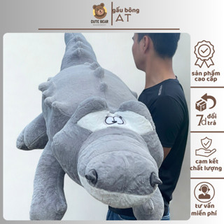  Gấu Bông Cá Sấu Lông Xù Màu Xám To Để Ôm Ngủ  Siêu Cute Lông Mềm Bông Đẹp Mua Ngay 