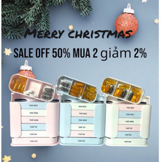 Hộp đựng thuốc hộp chia thuốc 7 ngày, 3 buổi sáng trưa chiều nhiều màu sắc