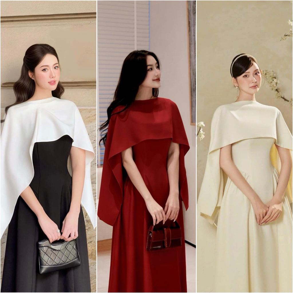 [𝐂𝐚𝐨 𝐂ấ𝐩] Váy đầm dự tiệc hai dây kèm áo choàng ngoài, đầm thiết kế SHI SHANG chiết eo tôn dáng có Bigsize | BigBuy360 - bigbuy360.vn