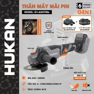 Máy mài pin HUKAN G1-AG5700S,Tốc độ không tải 6700v/p, Không chổi than