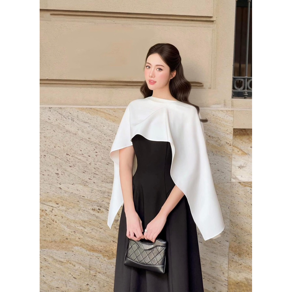 [𝐂𝐚𝐨 𝐂ấ𝐩] Váy đầm dự tiệc hai dây kèm áo choàng ngoài, đầm thiết kế SHI SHANG chiết eo tôn dáng có Bigsize | BigBuy360 - bigbuy360.vn