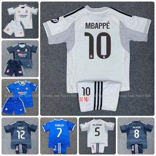 Bộ Quần Áo Bóng Đá Trẻ Em CLB Real 2025- Vải Polyster Thái Cao Cấp