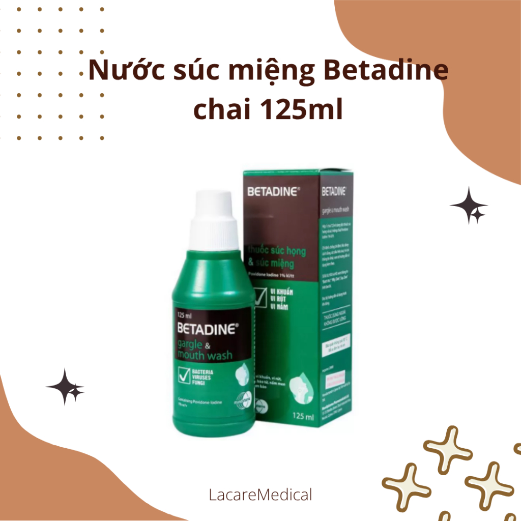 Nước súc miệng Betadine chai 125ml