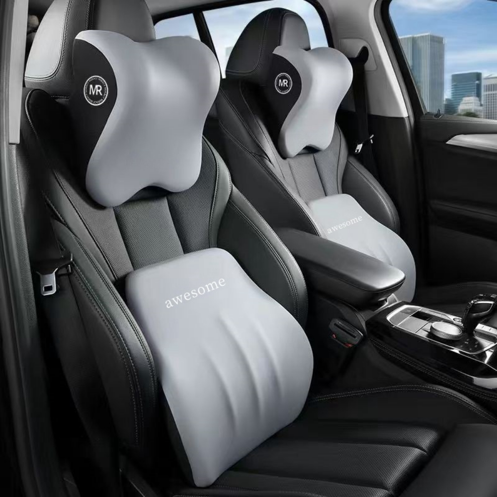 [Mẫu Mới - H] Gối Tựa Đầu Và Lưng Cao Su Non Awesome