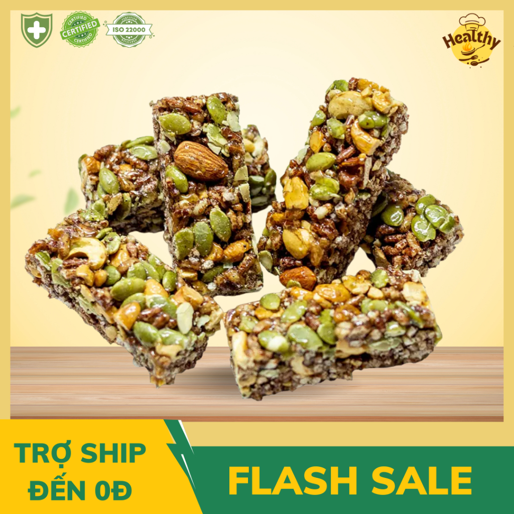 Thanh gạo lứt tím mix hạt dinh dưỡng Eat Food Healthy, ăn kiêng giảm cân, snack healthy, ăn vặt ngon
