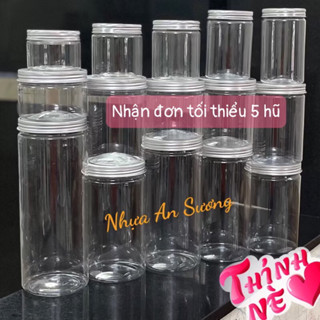 (Set 10 hũ) Hũ nhựa pet nắp NHÔM BẠC