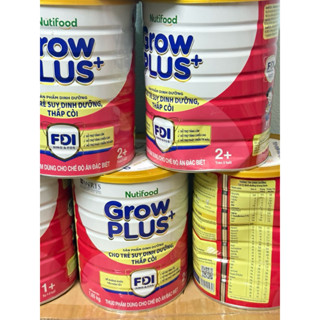 LON MÓP-HSD: 8/2026 Sữa bột Nutifood GrowPLUS+ Suy Dinh Dưỡng (Đỏ) 2+ - Tăng Cân, Tăng Chiều Cao (Lon 1,65 Kg)