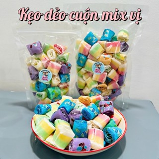 Kẹo Dẻo Cuộn Mix Nhiều Vị, Vị Việt Quất Dâu, Cam, Táo, Dẻo Mềm Rất Dễ Ăn