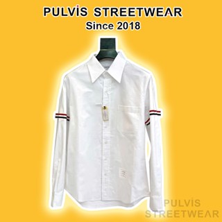 [Mirror Quality] - Áo Sơ Mi TB Thom Browne Grosgrain Arm Band Oxford White, Áo sơ mi TB, sơ mi nam