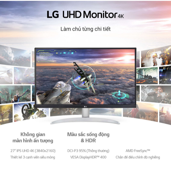 [HOẢ TỐC HCM] Màn hình LG 27UP600K-W 27inch - 4K - IPS - 60Hz - 5ms - Bảo Hành Chính Hãng 24 Tháng | BigBuy360 - bigbuy360.vn