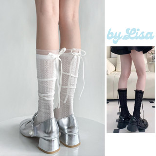  Tất vớ bắp chân đính nơ kiểu dáng Lolita đáng yêu - Tất da cosplay phong cách JK Nhật Bản - Vớ da dưới gối TG01 