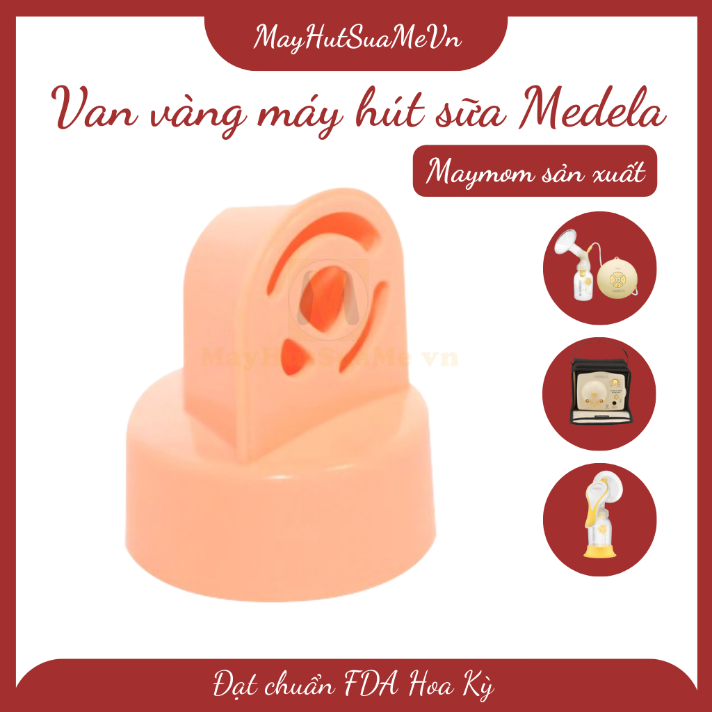 Van vàng (cam) dành cho máy hút sữa Medela Pump, Medela Swing đơn, Medela Harmony - Sản xuất bởi May