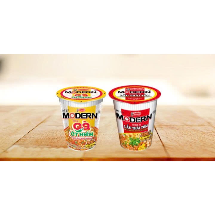 5 ly Mì ly Modern lẩu Thái tôm/ lẩu gà ớt hiểm/ bò siêu kay ly 67g