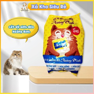 Cát mèo giá rẻ Hoàng Đình bao 5kg,cát vệ sinh cho mèo,cát mèo khử mùi
