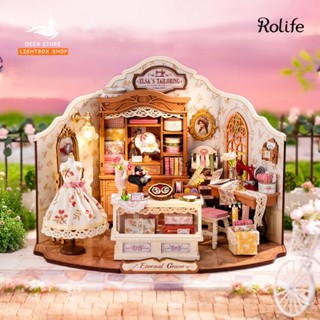 Nhà Búp Bê Bằng Gỗ Rolife Elsa's Tailoring DG178 Của Robotime – Mô hình Tiệm May DIY Có Đèn LED