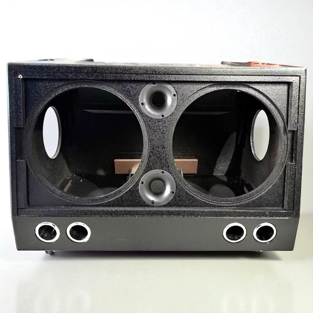 VỎ THÙNG LOA KÉO BASS 25 LƯỚI SẮT THÙNG SƠN GỒM 2 BASS 25 VÀ 2 LỖ TRUNG 2 BÊN 16 CM VÀ 2 LỖ TREBLE K