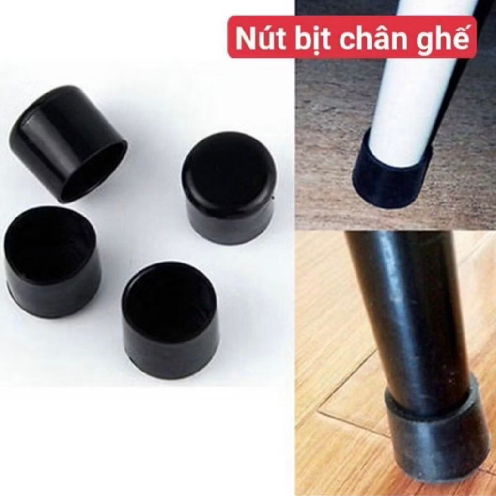 Combo 10c bịt (Ngoài)cao su chân ghế tròn đủ size,chất liệu cao cấp
