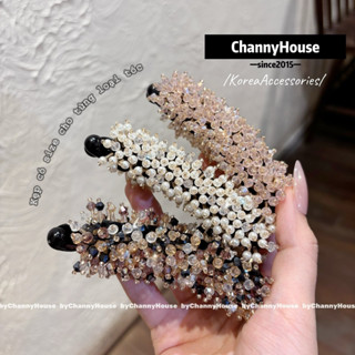 [Chính hãng] Kẹp phồng tóc Hàn Quốc gắn đá màu dải liên kết không rơi rụng có 3sz [ChannyHouse]
