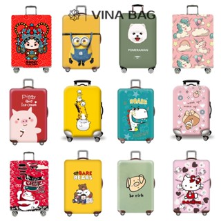 Túi bọc vali BELLA VITÀ - Áo trùm vali sắc mầu vải thun lạnh, co giãn 6 chiều, hình in sắc nét