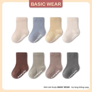 Set 5 Đôi Tất Cổ Cao Chống Trượt Cho Bé 0 - 3 Tuổi, Tất Cổ Cao Cho Bé Sơ Sinh SS25