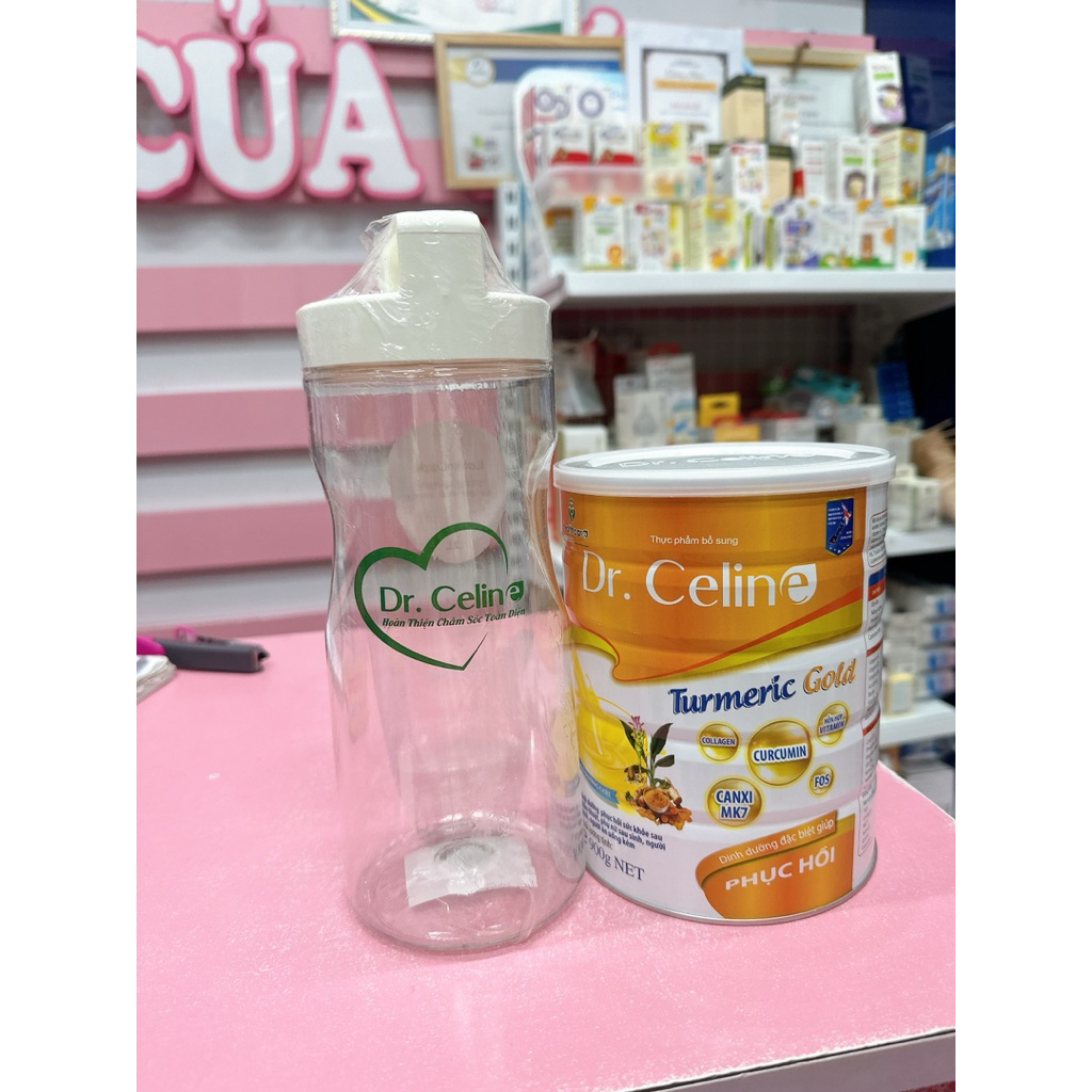 Sữa nghệ Dr Celine Tumeric Gold 400g, 900g date mới (1lon 400g tặng 1 chén, lon 900g tặng 1 bình nướ