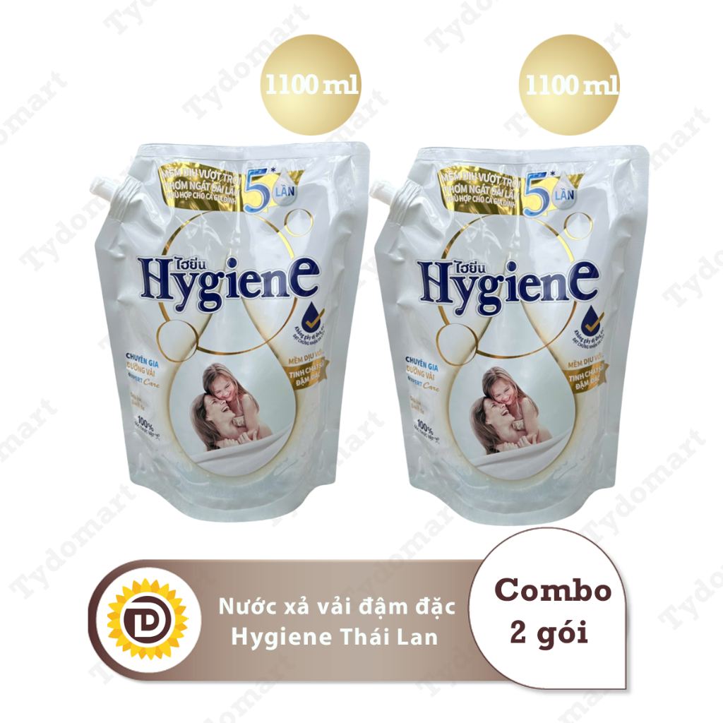 Nước Xả Vải Đậm Đặc Hygiene Expert Care Màu Trắng Dung Tích 1100ml/túi (Combo 2 Túi)
