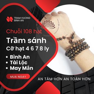 Vòng Tay Trầm Hương Sánh Chìm 108 Hạt 6/7/8mm – Thời Trang Phong Thủy Bình An