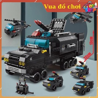 Mô Hình Lắp Ráp Cảnh Sát Cứu Hỏa SWAT CITY Xe Tăng Thuyền Chiến 1000 PCS Đồ Chơi Thông Minh TOYSHOP
