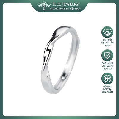 Nhẫn bạc TLEE unisex freesize s925 thân xoắn trơn mềm mại, tinh tế, nhẹ nhàng TLEE JEWELRY A0381
