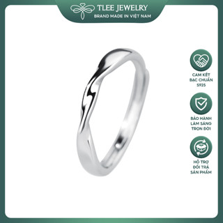  Nhẫn bạc TLEE unisex freesize s925 thân xoắn trơn mềm mại tinh tế nhẹ nhàng TLEE JEWELRY A0381 